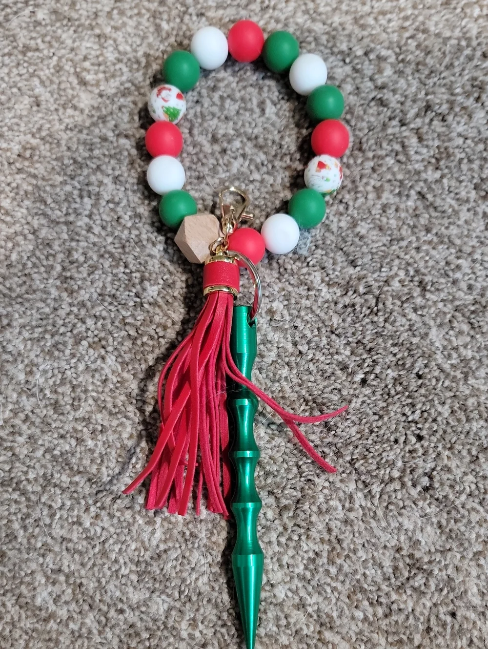 Christmas Beaded Key Chain
